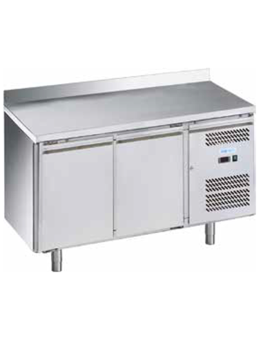 Mesa refrigerada - Alzatina - N. 2 puertas - cm 136 x 70 x 85/95 h