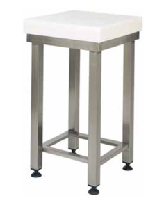 Polyethylene block with stainless steel stool - Various sizes