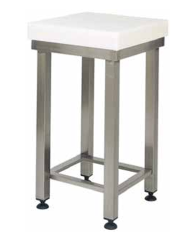 Polyethylene block with stainless steel stool - Various sizes