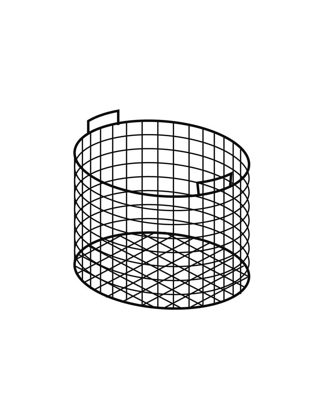 Basket 1/1 for cooking pot - Lt 150 - Dimensions cm 56 x 47 h