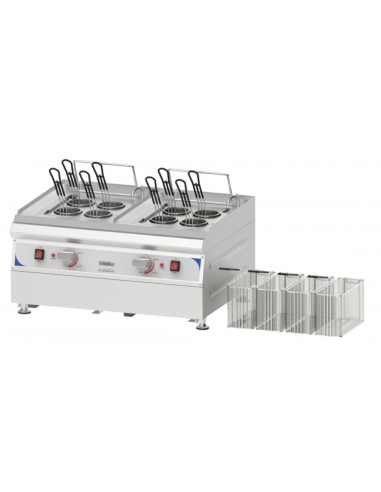 Cocina eléctrica - N.8 cestas - Capacidad 2 x 9 lt - cm 71 x 58.7 x 52 h