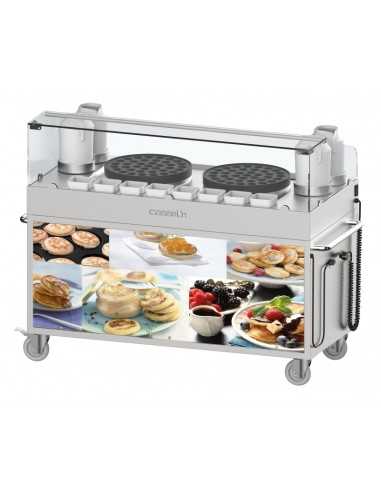 Poffertjes trolley - N.2 38 print plates - cm 151.6 x 67.5 x 115 h