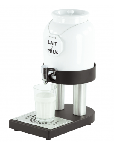 Dispensador de leche de 4 litros con recipiente de porcelana