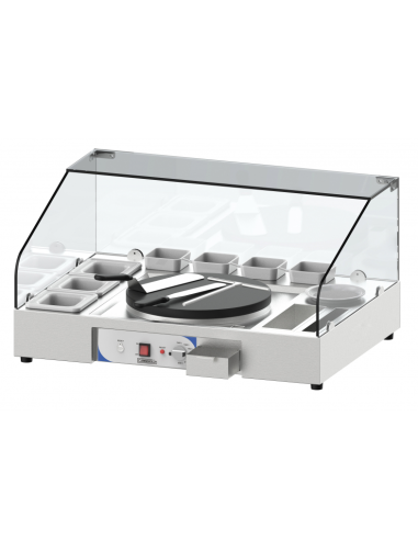 Crapes counter - Crepeera Ø 40 - N.7 containers - cm 90 x 65 x 46.5 h