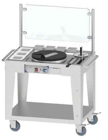 Trolley for crepes - Crepier cm ø 40 -  cm 103.6 x 67.5 x 135 h