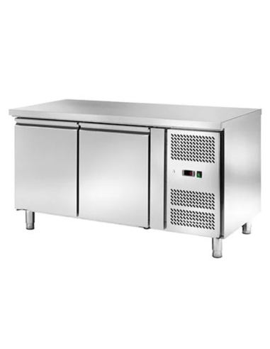 Refrigerated table - Temperature positive - N.2 doors - cm 151 x 80 x 85 h