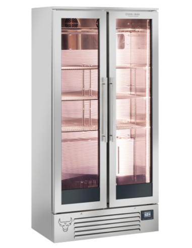 Espositore refrigerato - Per carne - Temp. +2°/+10°C - Capacità Lt 458 - cm 90 x 56 x 182 h