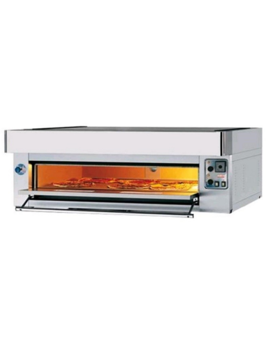 Electric pizza oven for 6 pizzas - Stainless steel finish - cm 144 x 100 x 40h