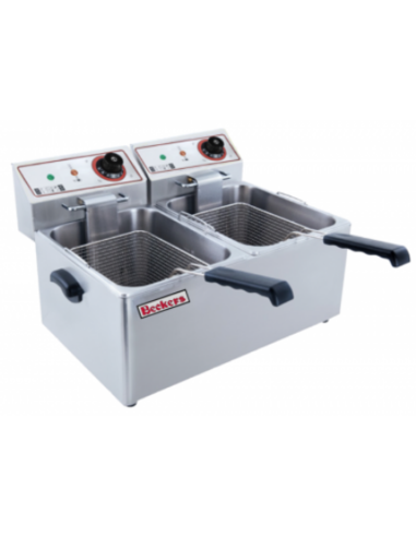 Electric fryer - Capacity Litres8 + 8 - cm 54 x 41 x 35 h