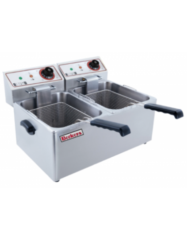 Electric fryer - Capacity lt 6 + 6 - cm 53.5 x 41 x 30 h