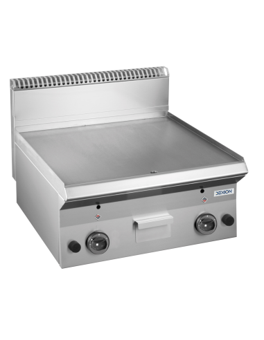 Fry top a gas - Piastra liscia in acciaio - cm 60 x 65 x 27 h