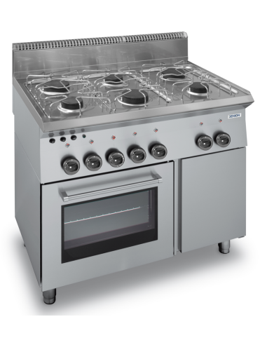 Cucina a gas - N. 6 fuochi - Forno gas con grill - cm 100 x 65 x 85 h