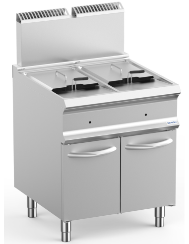 Gas fryer - Capacity 14 +14 lt - cm 70 x 73 x 118 h