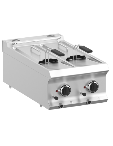 Electric fryer - Capacity 7+7 lt - cm 40 x 73 x 25 h