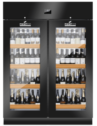 Espositore vino -  Temperatura +2° +20°C - cm 155 x 85 x 208 h