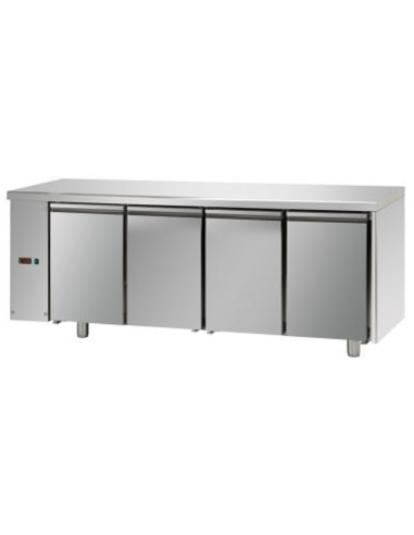 Tavolo negativo - Senza gruppo sinistra - N.4 porte - cm 211 x 70 x 80/101h