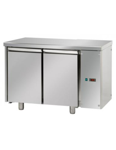 Tavolo gastronomia - Senza gruppo destra - N.2 porte - cm 120 x 70 x 80/101h