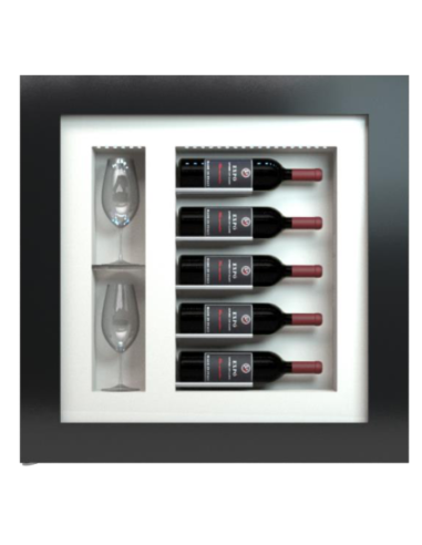 Quadro per vino - N.5 bottiglie - cm 78 x 78 x 15.5 h