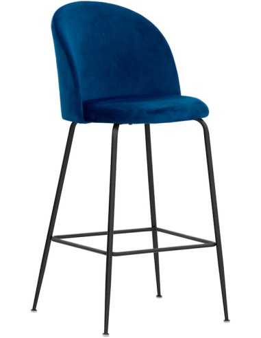 Stool - Painted metal - Padded - Velvet coating - cm 44 x 42 x 98 h