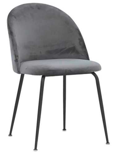 Chair - Painted metal - Padded - Velvet cover - cm 44 x 42 x 79 h