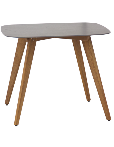 Table - Structure in teak - Ceramic top - cm 89 x 89 x 74 h