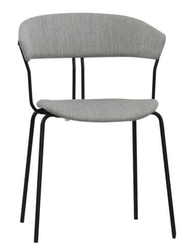 Silla - Metal pintado - Tela - cm 41 x 43 x 77 h