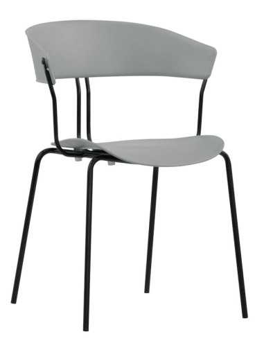 Silla - Metal pintado - Polipropileno - cm 41 x 43 x 77 h