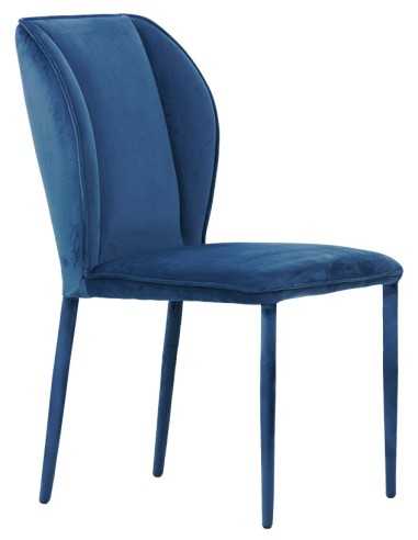 Chair - Metal - Padded - Velvet cover - cm 45 x 43 x 89 h