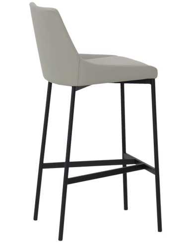 Stool - Painted metal - Seat and padded back - cm 40 x 40 x 102 h