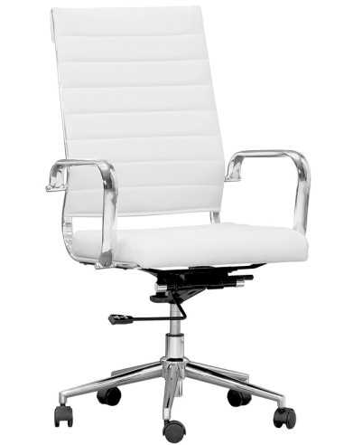 Silla de oficina - Chrome metal - asiento acolchado - cm 51 x 45 x 102/108 h