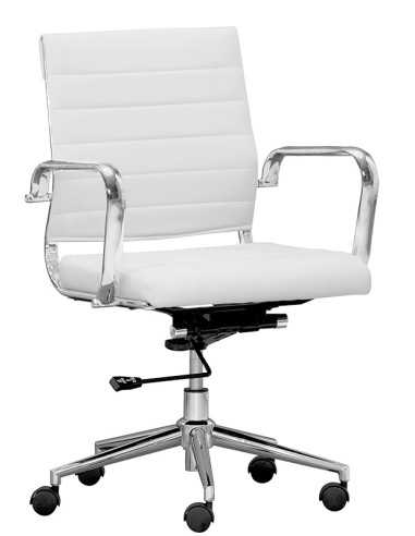 Office chair - Chrome metal - Padded seat - cm 51 x 45 x 93/87 h