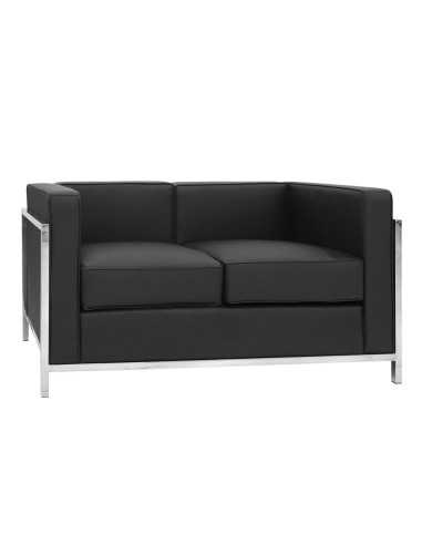 Sofa - Stainless steel - Eco-leather cover - cm 130 x 70 x 68 h