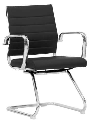 Silla de oficina - Chrome metal - asiento acolchado - cm 51 x 45 x 87.5h