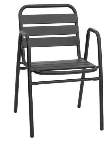 Silla - Asiento de aluminio pintado - cm 42 x 40 x 77 h