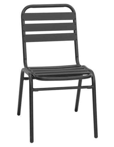 Silla - Asiento de aluminio pintado - cm 40 x 37 x 80 h