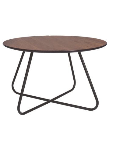 Table - Painted metal - MDF top - cm  70 Ø x 42.5 h