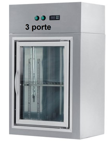 Muro refrigerado - N.3 puertas acolchadas - cm 160 x 40 x 90 h