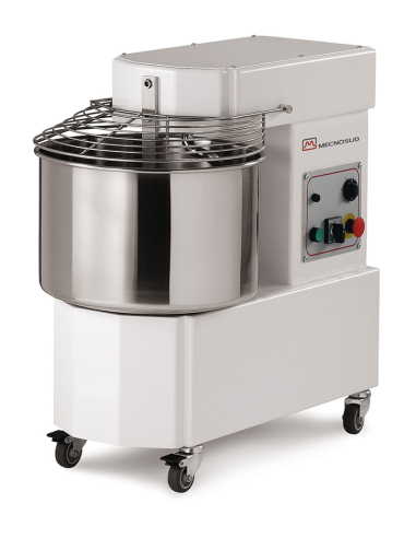 Impastatrice spirale - 2 velocità - Capacità kg 25/lt 33 - Monofase - cm 76.2 x 43 x 77 h