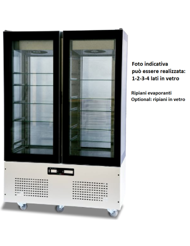 Vitrina refrigerada - Capacidad lt 1500 - cm 165 x 67 x 225 h