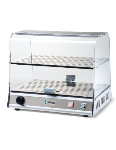 Neutral plexiglass showcase with 2 shelf - Cm 50