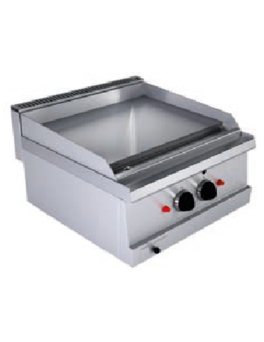 Fry top gas - Chrome smooth plate - cm 60 x 60 x 30 h