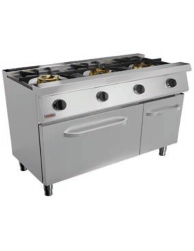 Cucina a gas - Forno a gas - N.3 fuochi - cm 120 x 57.5 x 90 h