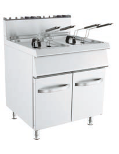 Gas fryer - Capacity 15 +15 lt - cm 80 x 73 x 90 h