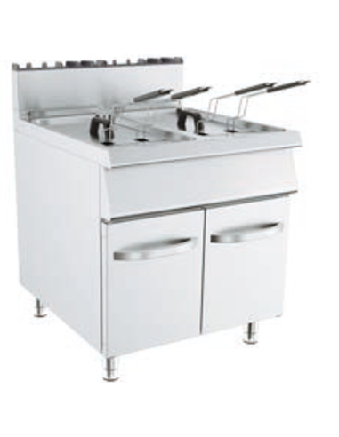 Gas fryer - Capacity 20+20 lt - cm 80 x 90 x 90 h