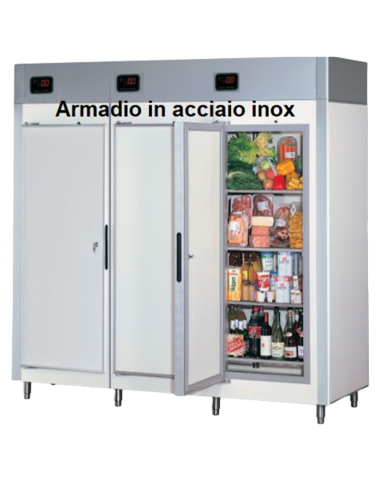 Armadio smontabile - Vani separati - Temp. -18 -22 °C - cm 256 x 82 x 235.5 h