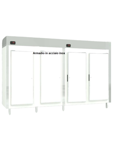 Armadio smontabile - Vani separati - Temp. 0+10°C/-18 -22°C - cm 316 x 82 x 235.5 h