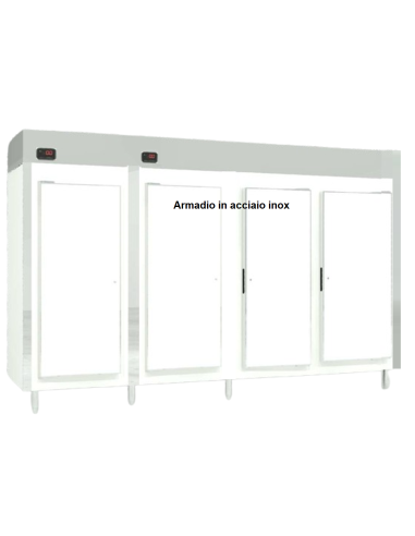 Armadio smontabile - Vani separati - Temp. 0 +10°C - cm 316 x 82 x 235.5 h