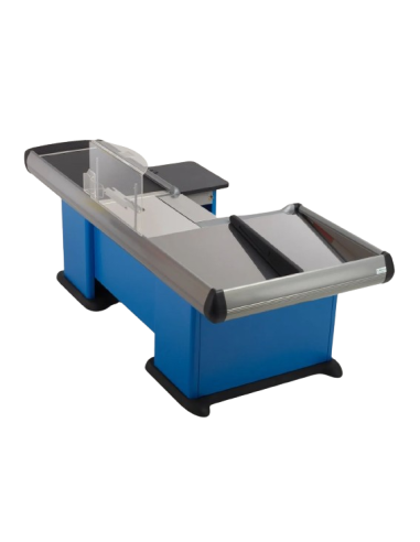 Mostrador de caja con doble lavabo - Cinta transportadora - 238,5 cm