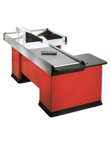 Motorized checkout counter - Conveyor belt - cm 291.2