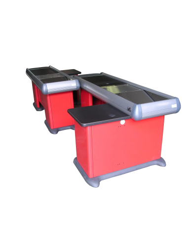 Coupled checkout counter - Conveyor belt - cm 418